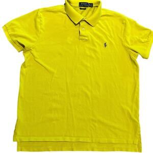 Polo Ralph Lauren Men’s XL Electric Yellow Short Sleeve Polo Style Shirt